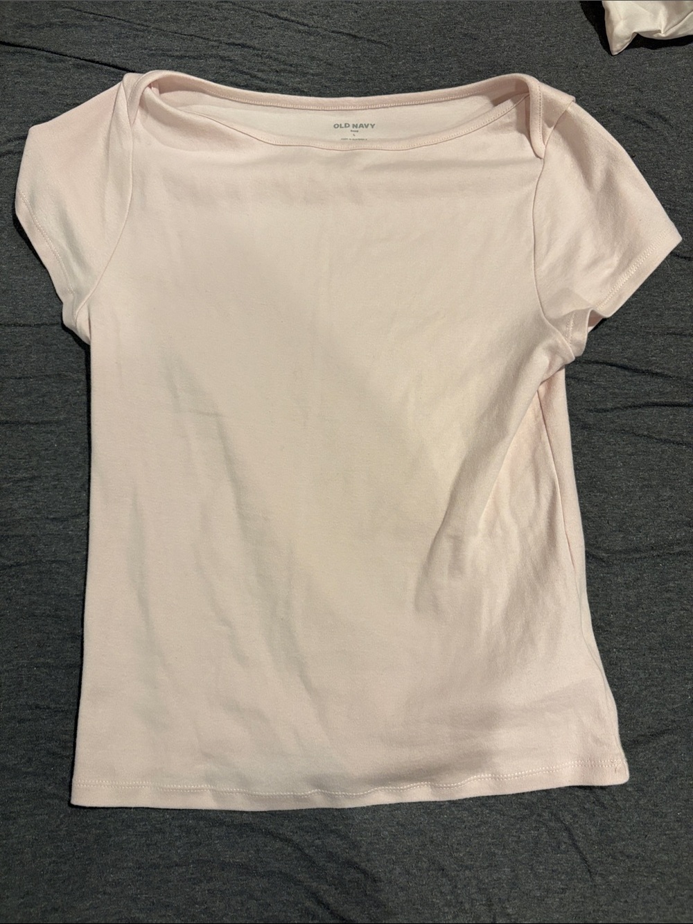 Old Navy Women's Pale Pink Scoop Neck Short Sleeve Tee